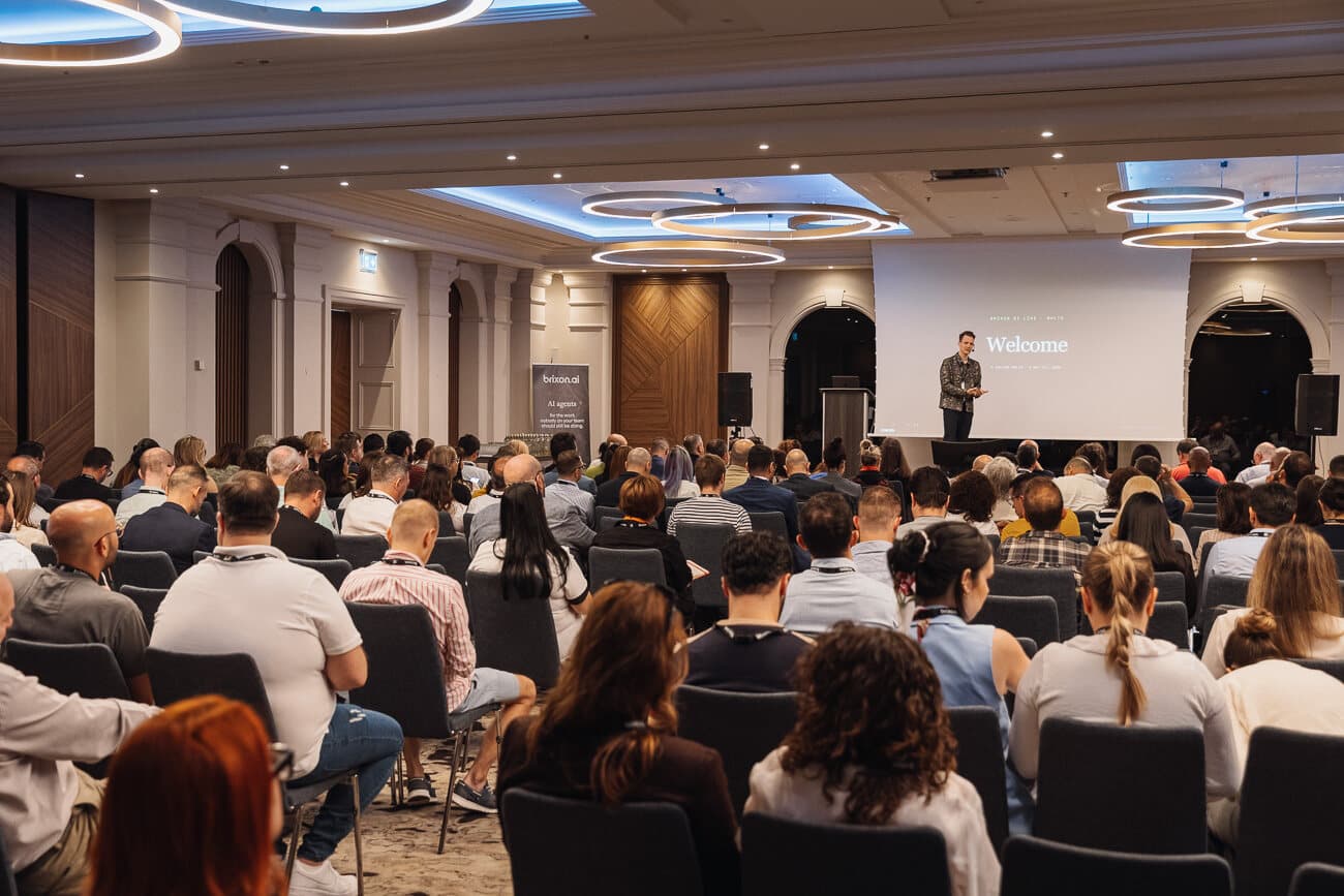 Audience at the Brixon AI event at Hilton Malta.